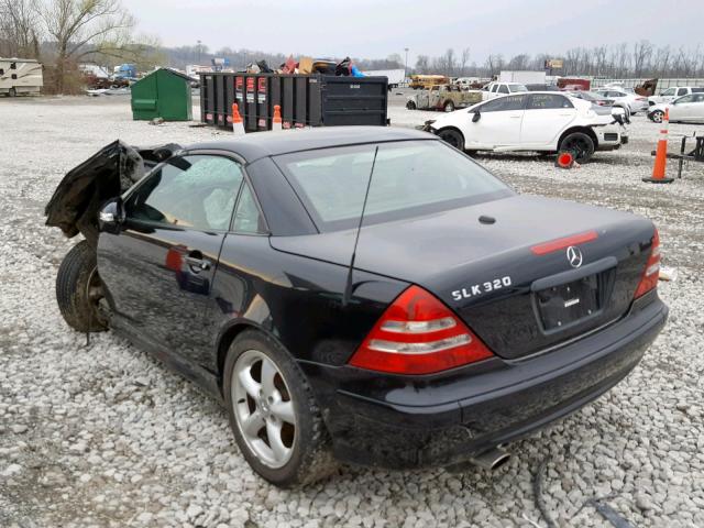 WDBKK65F93F285333 - 2003 MERCEDES-BENZ SLK 320 BLACK photo 3