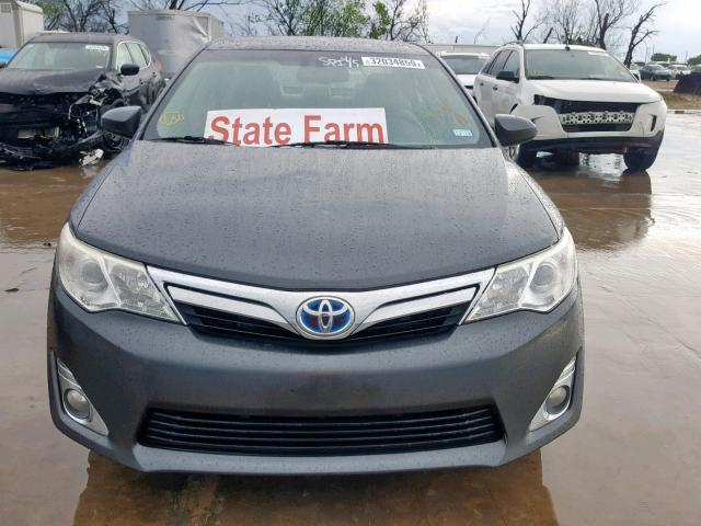 4T1BD1FKXCU058721 - 2012 TOYOTA CAMRY HYBR GRAY photo 9