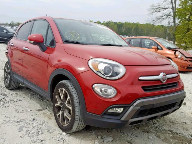 ZFBCFXCT2GP374138 - 2016 FIAT 500X TREKK RED photo 1