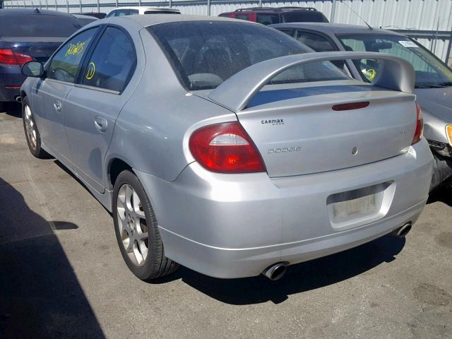 1B3ES66S94D643538 - 2004 DODGE NEON SRT-4 SILVER photo 3