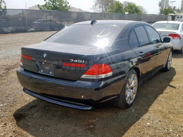 WBAGL63535DP74885 - 2005 BMW 745 I BLACK photo 4