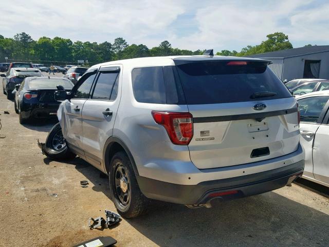 1FM5K8AR5HGB92817 - 2017 FORD EXPLORER P SILVER photo 3