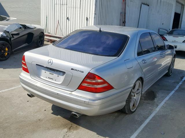 WDBNG73J02A236089 - 2002 MERCEDES-BENZ S 55 AMG SILVER photo 4