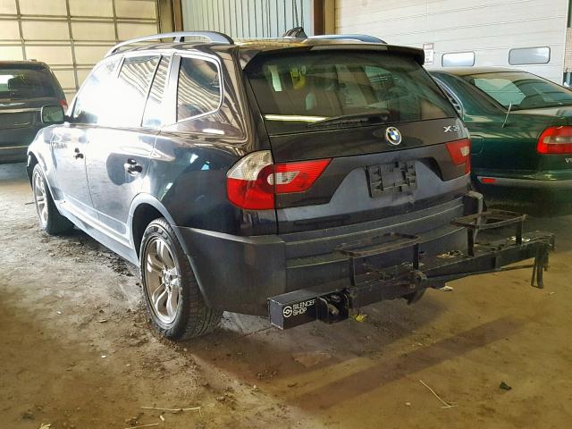 WBXPA93485WA31456 - 2005 BMW X3 3.0I BLACK photo 3