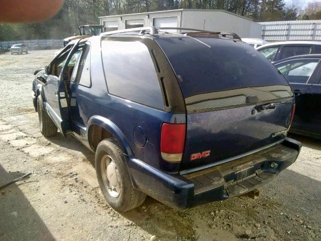 1GKCS18W51K166904 - 2001 GMC JIMMY BLUE photo 3