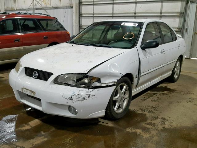 3N1AB51D42L702750 - 2002 NISSAN SENTRA SE- WHITE photo 2