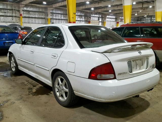 3N1AB51D42L702750 - 2002 NISSAN SENTRA SE- WHITE photo 3