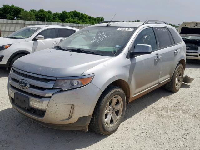 2FMDK3JC2BBA75530 - 2011 FORD EDGE SEL GRAY photo 2