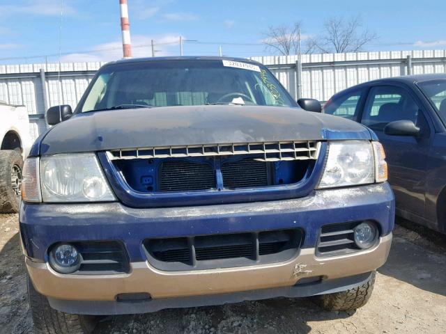 1FMZU64K34UA62710 - 2004 FORD EXPLORER E BLUE photo 9