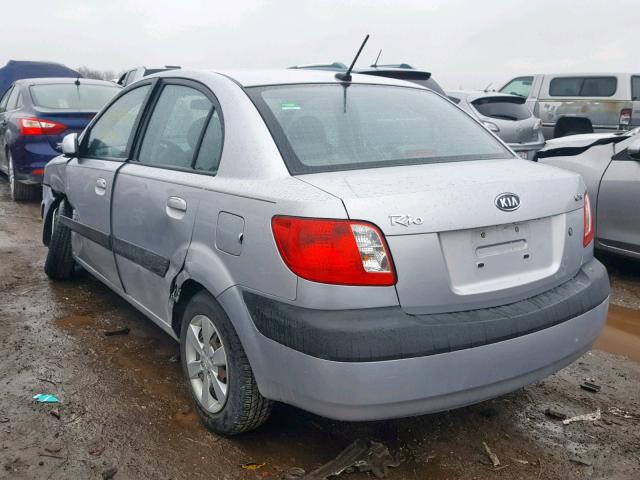 KNADE223796460334 - 2009 KIA RIO BASE SILVER photo 3