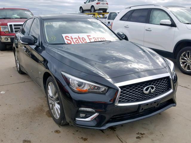 JN1EV7AP6JM591458 - 2018 INFINITI Q50 LUXE BLACK photo 1