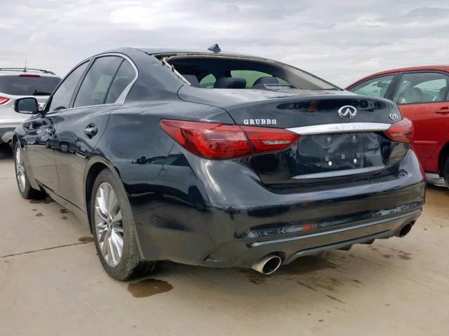 JN1EV7AP6JM591458 - 2018 INFINITI Q50 LUXE BLACK photo 3