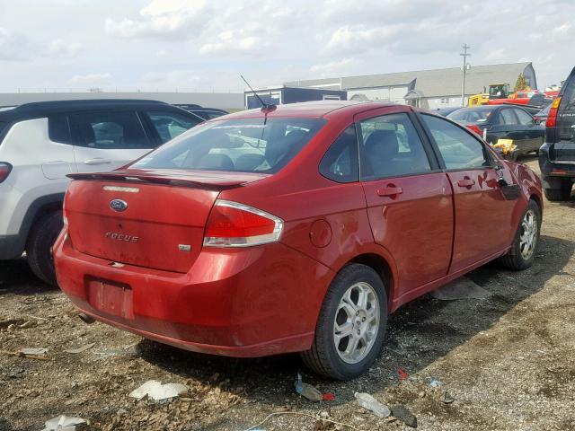 1FAHP36N39W260833 - 2009 FORD FOCUS SES RED photo 4