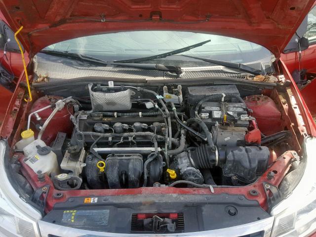 1FAHP36N39W260833 - 2009 FORD FOCUS SES RED photo 7