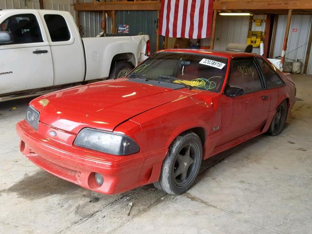 1FABP42E5JF251086 - 1988 FORD MUSTANG GT RED photo 2