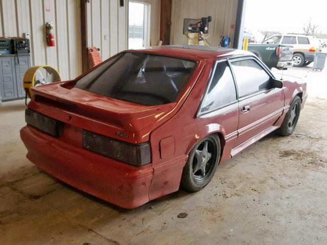 1FABP42E5JF251086 - 1988 FORD MUSTANG GT RED photo 4