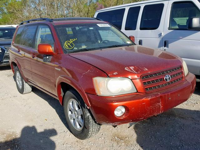 JTEHF21A530127895 - 2003 TOYOTA HIGHLANDER RED photo 1