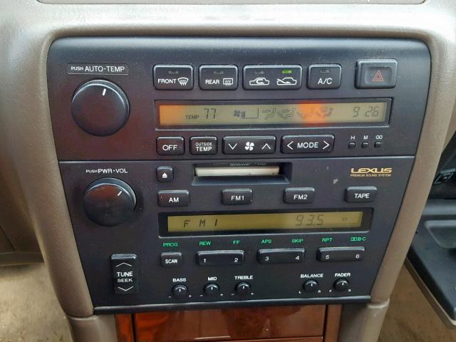 JT8GK13T6R0033424 - 1994 LEXUS ES 300 GREEN photo 9