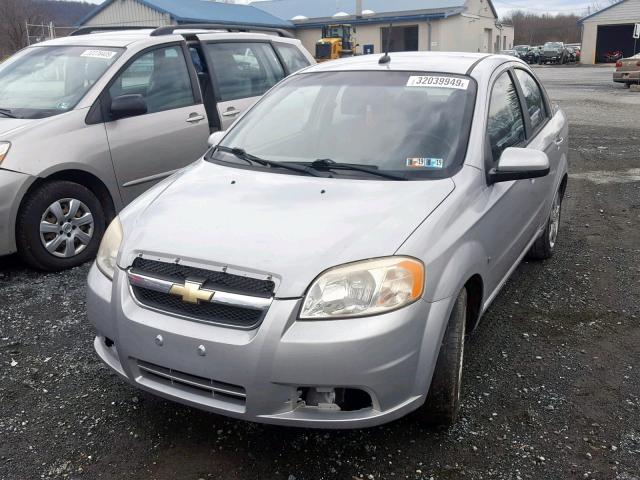 KL1TD56E99B657180 - 2009 CHEVROLET AVEO LS SILVER photo 2