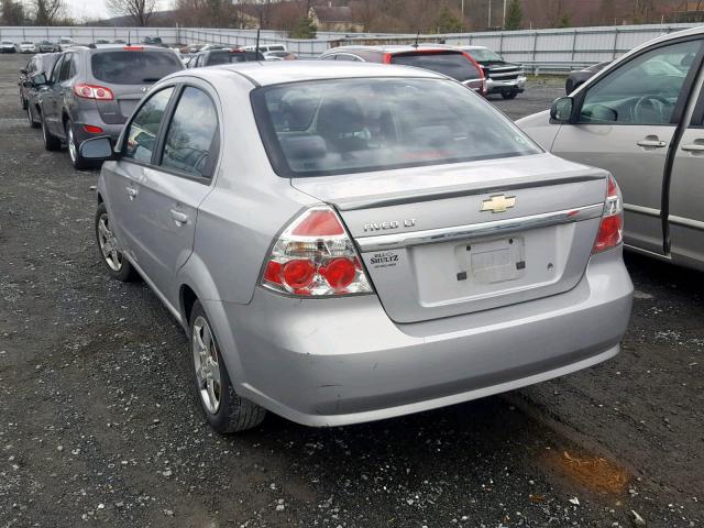 KL1TD56E99B657180 - 2009 CHEVROLET AVEO LS SILVER photo 3