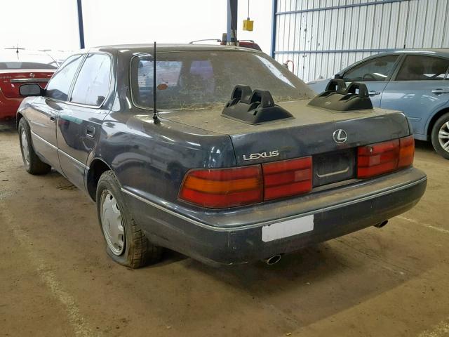 JT8UF11E7P0183955 - 1993 LEXUS LS 400 BLUE photo 3