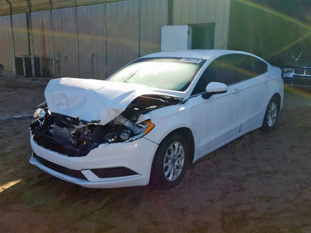 3FA6P0G72HR175621 - 2017 FORD FUSION S WHITE photo 2