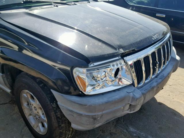 1J4G248N3YC215506 - 2000 JEEP GRAND CHER BLACK photo 9