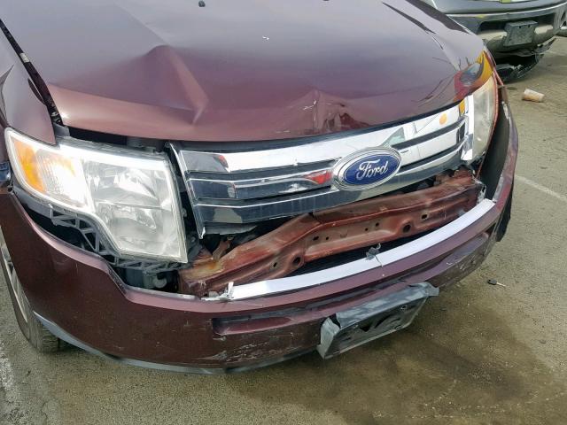 2FMDK4JC2ABB69346 - 2010 FORD EDGE SEL MAROON photo 9