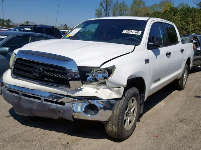 5TBEV54117S468357 - 2007 TOYOTA TUNDRA CRE WHITE photo 2