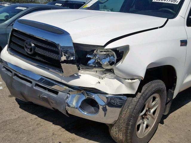 5TBEV54117S468357 - 2007 TOYOTA TUNDRA CRE WHITE photo 9