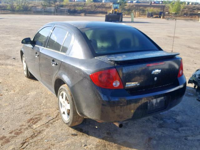 1G1AL55F477331664 - 2007 CHEVROLET COBALT LT BLACK photo 3