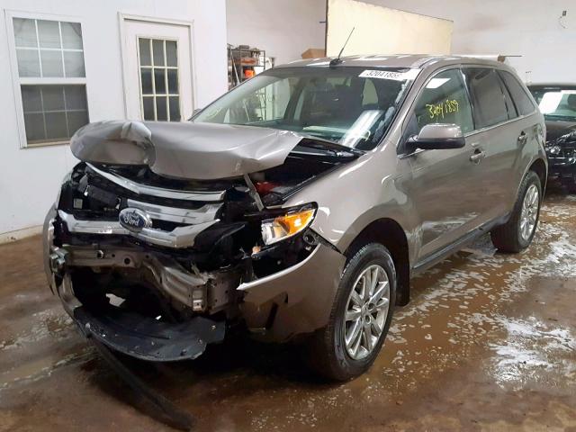 2FMDK3KC5DBA08051 - 2013 FORD EDGE LIMIT GRAY photo 2