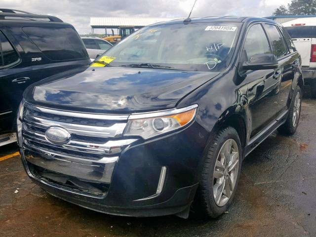 2FMDK3J90CBA01979 - 2012 FORD EDGE SEL BLACK photo 2