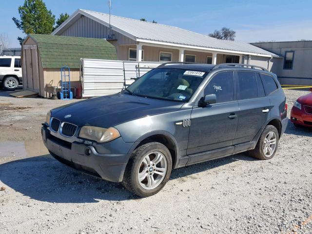 WBXPA93414WD01206 - 2004 BMW X3 3.0I GRAY photo 2