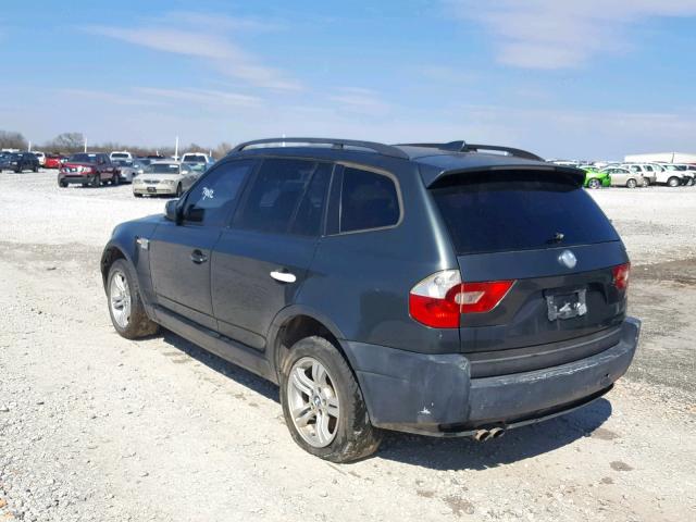 WBXPA93414WD01206 - 2004 BMW X3 3.0I GRAY photo 3