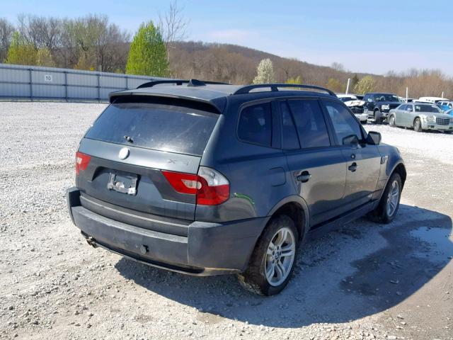 WBXPA93414WD01206 - 2004 BMW X3 3.0I GRAY photo 4