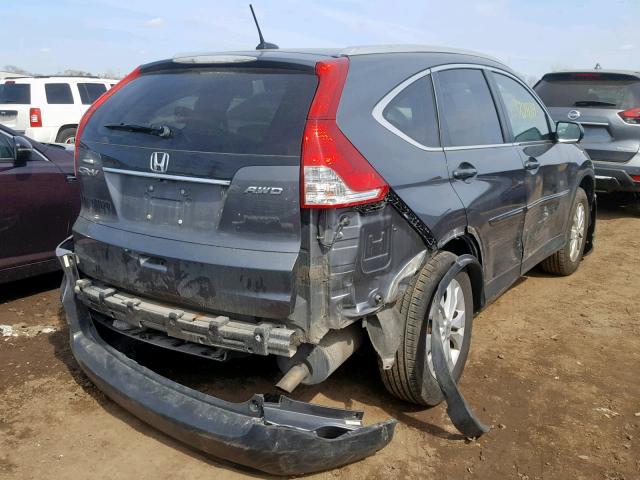 2HKRM4H79EH642506 - 2014 HONDA CR-V EXL GRAY photo 4