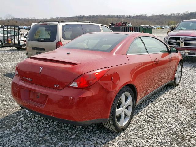 1G2ZH36NX74161113 - 2007 PONTIAC G6 GT RED photo 4