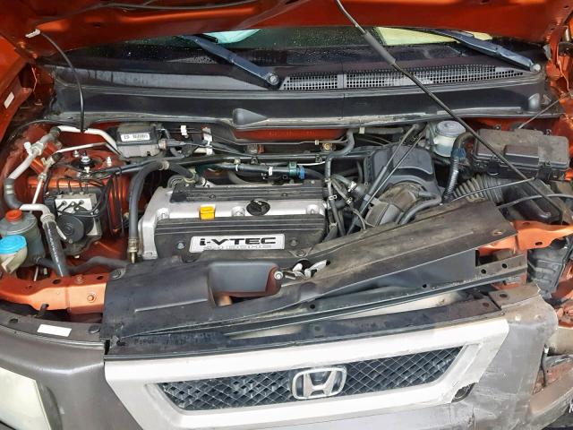 5J6YH18544L005640 - 2004 HONDA ELEMENT EX ORANGE photo 7