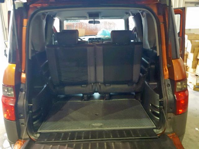 5J6YH18544L005640 - 2004 HONDA ELEMENT EX ORANGE photo 9