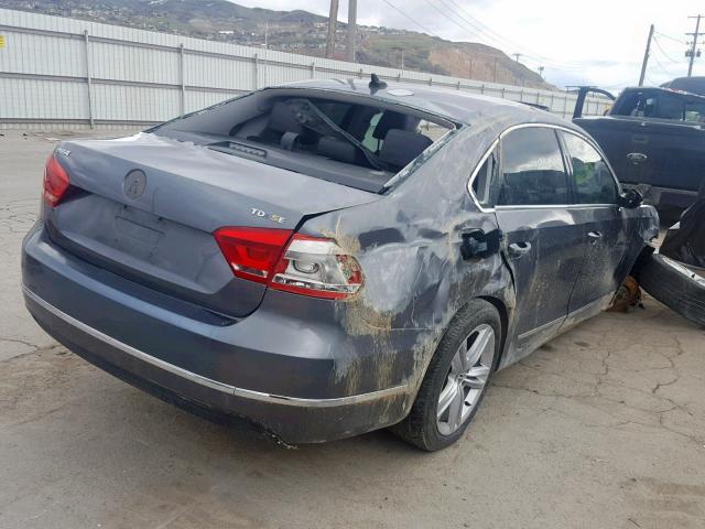 1VWBN7A36DC117465 - 2013 VOLKSWAGEN PASSAT SE SILVER photo 4