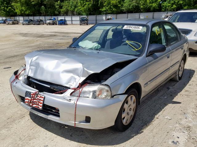 2HGEJ6617YH590521 - 2000 HONDA CIVIC BASE SILVER photo 2