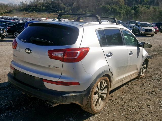 KNDPCCA60D7359369 - 2013 KIA SPORTAGE S SILVER photo 4