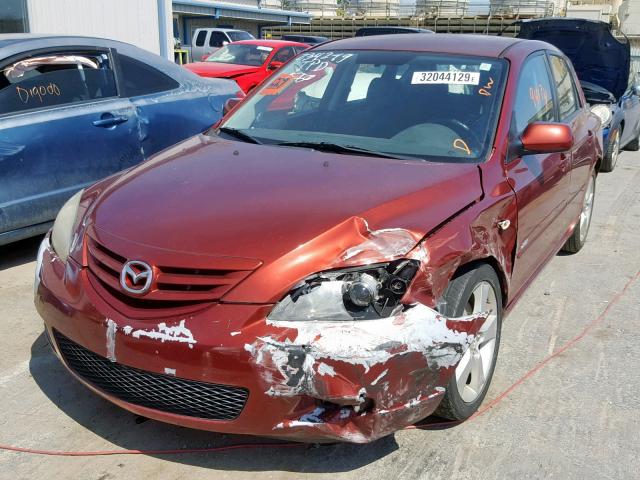 JM1BK143X61472299 - 2006 MAZDA 3 HATCHBAC MAROON photo 2