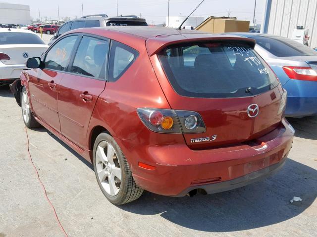 JM1BK143X61472299 - 2006 MAZDA 3 HATCHBAC MAROON photo 3