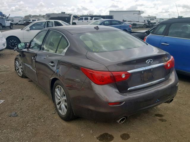 JN1BV7AP1FM351213 - 2015 INFINITI Q50 BASE BROWN photo 3