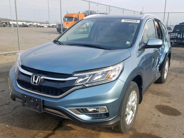 5J6RM4H71FL043381 - 2015 HONDA CR-V EXL TEAL photo 2