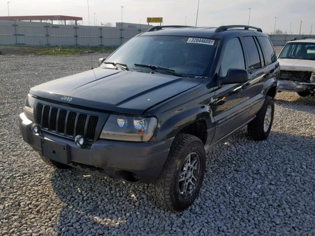 1J4GW48SX4C290000 - 2004 JEEP GRAND CHER BLACK photo 2