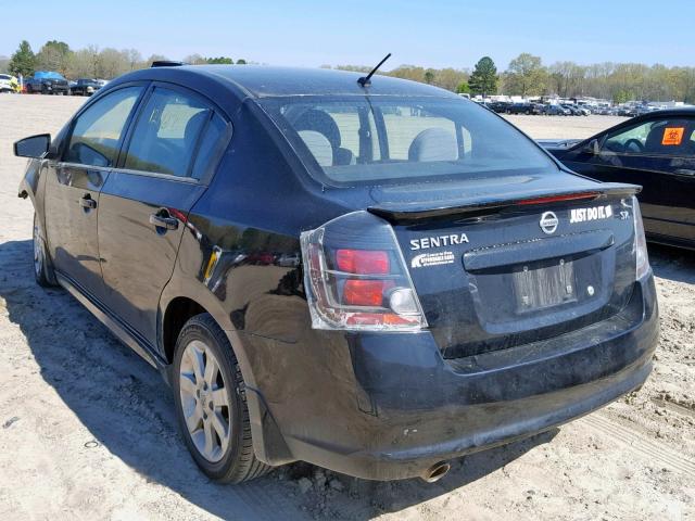 3N1AB6APXCL777454 - 2012 NISSAN SENTRA 2.0 BLACK photo 3