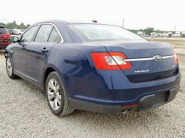 1FAHP2EW6CG102928 - 2012 FORD TAURUS SEL BLUE photo 3